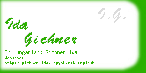 ida gichner business card